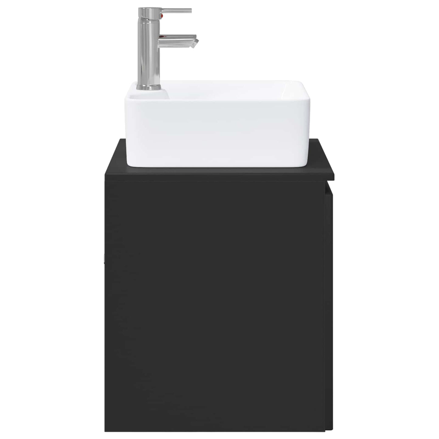 vidaXL Bathroom Furniture Set Black Engineered Wood