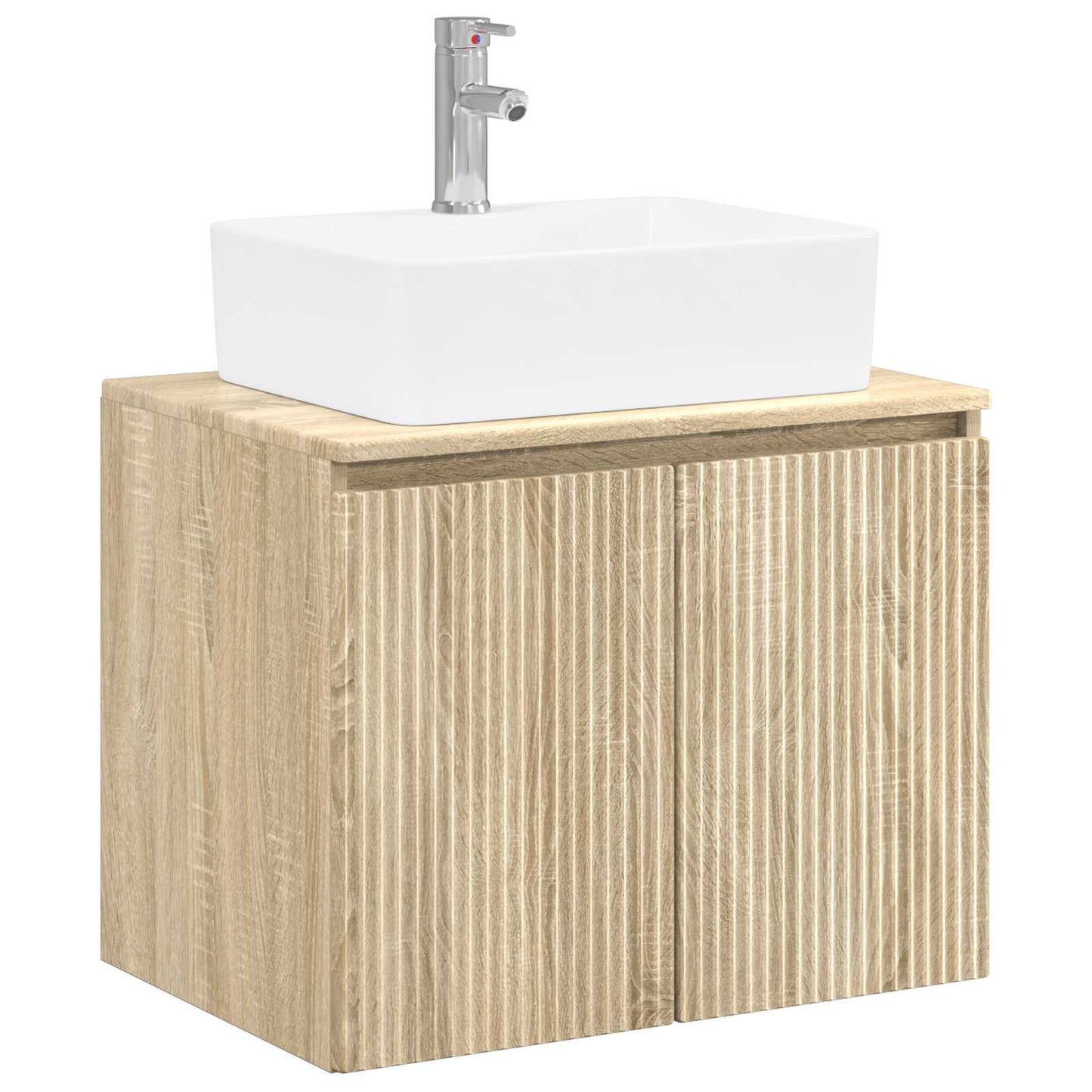 vidaXL Bathroom Furniture Set Sonoma Oak Engineered Wood
