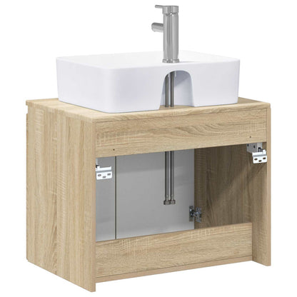 vidaXL Bathroom Furniture Set Sonoma Oak Engineered Wood