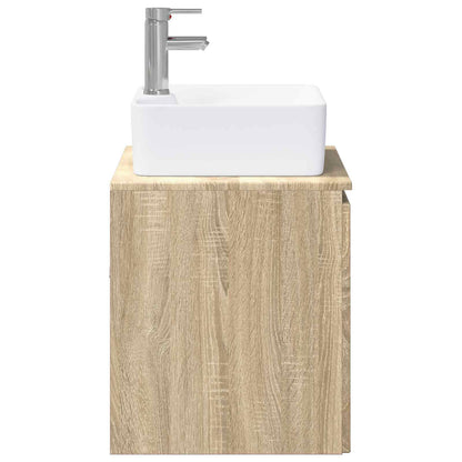 vidaXL Bathroom Furniture Set Sonoma Oak Engineered Wood