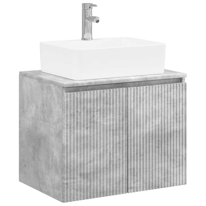 vidaXL Bathroom Furniture Set Concrete Grey Engineered Wood