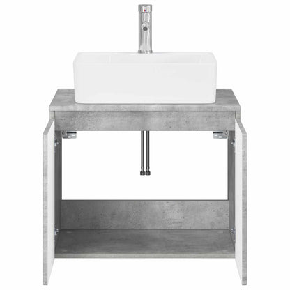 vidaXL Bathroom Furniture Set Concrete Grey Engineered Wood