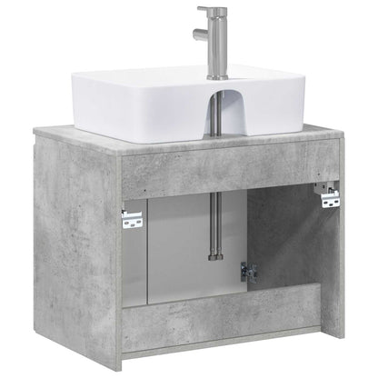 vidaXL Bathroom Furniture Set Concrete Grey Engineered Wood