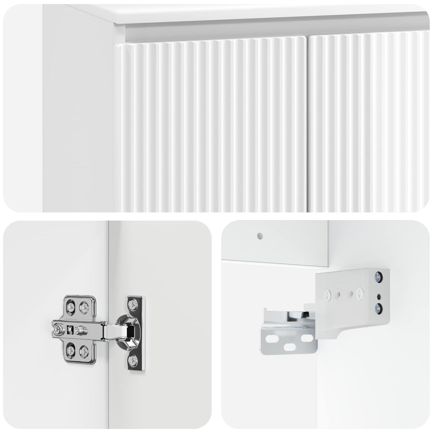 vidaXL Bathroom Furniture Set High Gloss White Engineered Wood