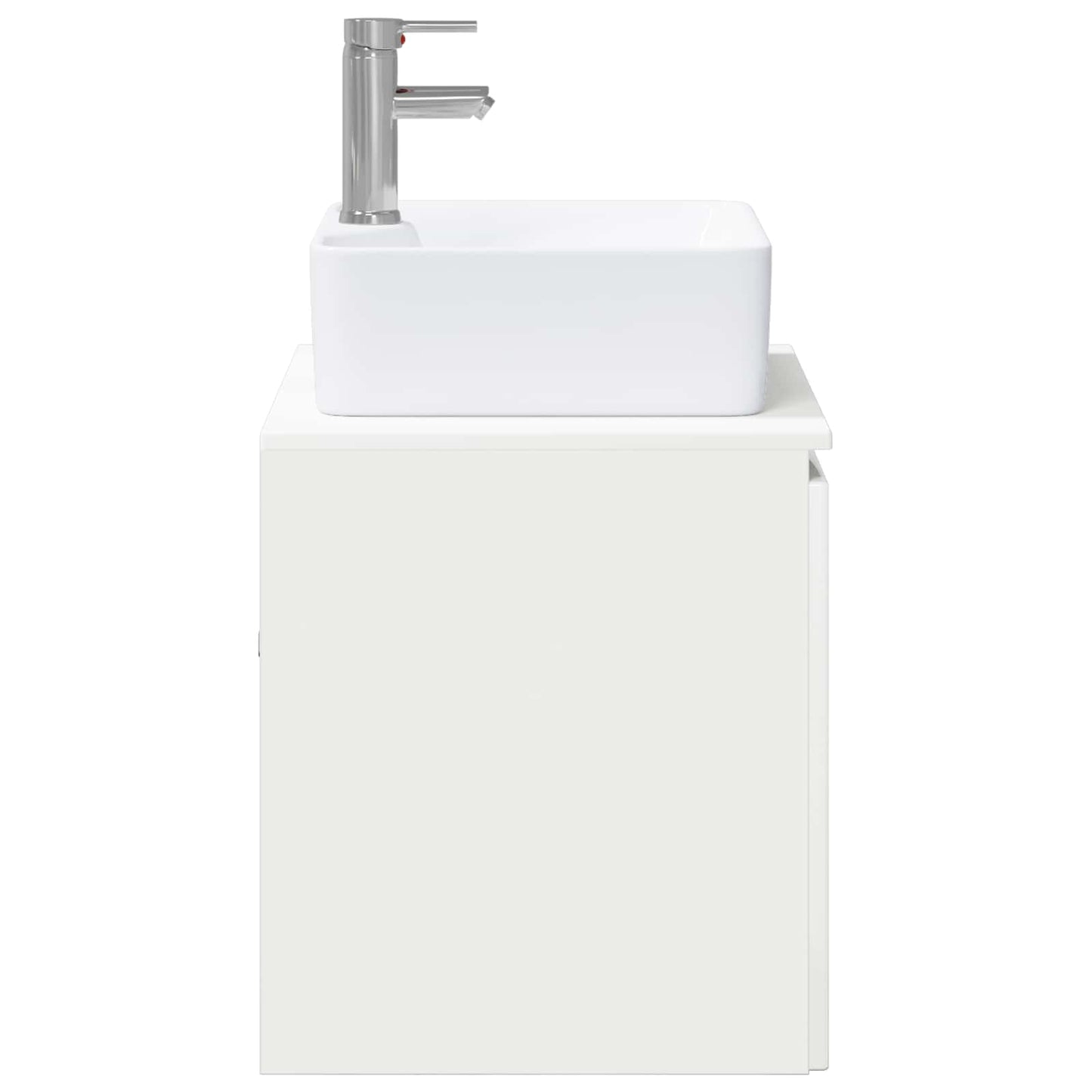 vidaXL Bathroom Furniture Set High Gloss White Engineered Wood