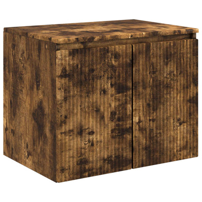 vidaXL Bathroom Furniture Set Smoked Oak Engineered Wood