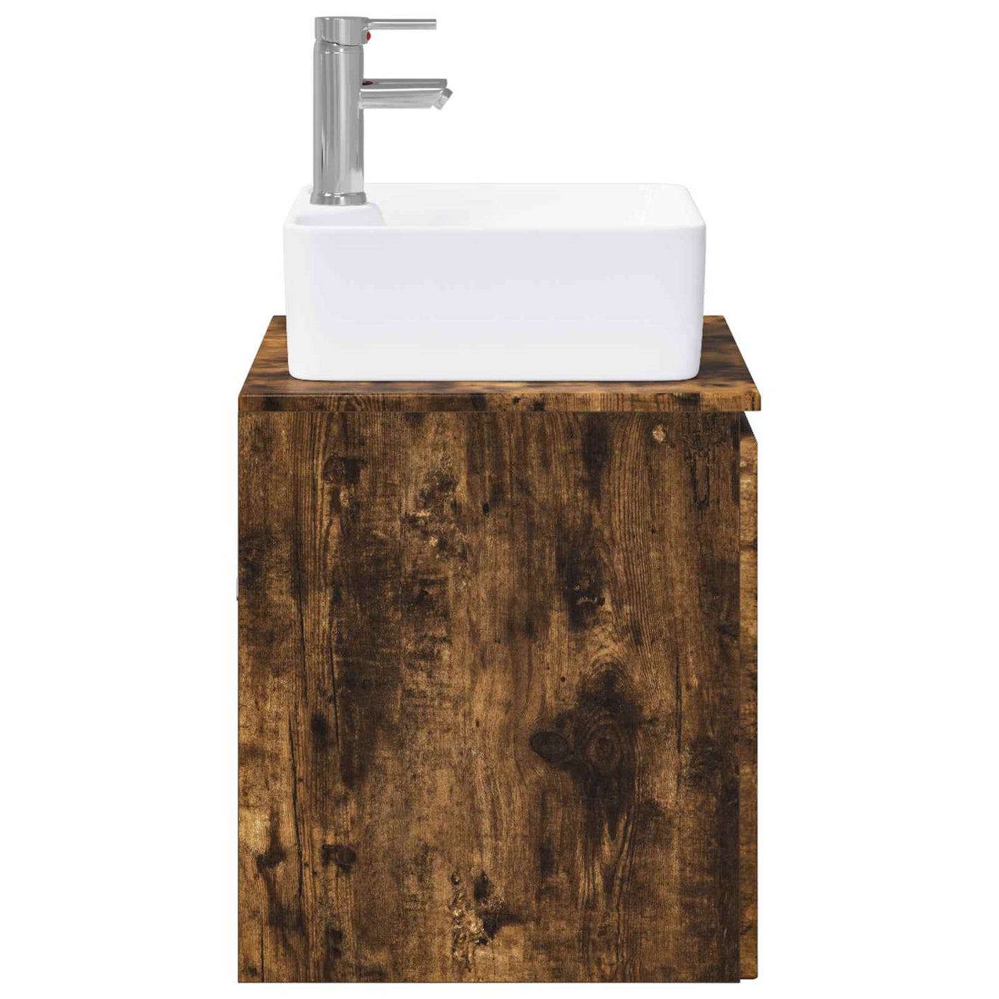 vidaXL Bathroom Furniture Set Smoked Oak Engineered Wood