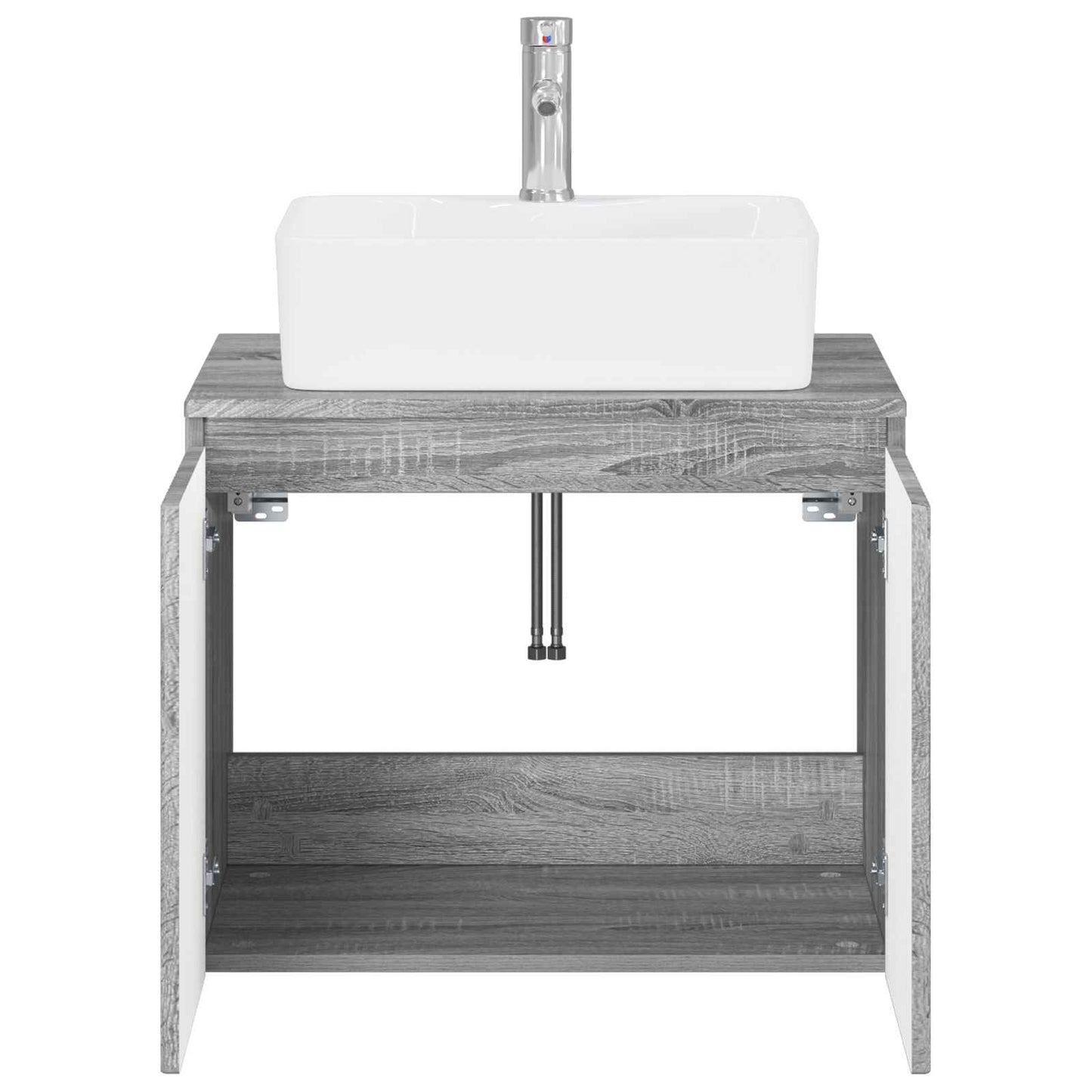 vidaXL Bathroom Furniture Set Grey Sonoma Engineered Wood