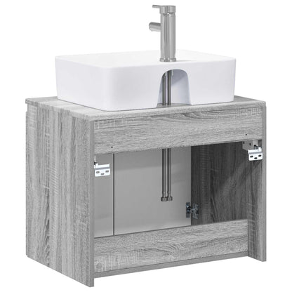 vidaXL Bathroom Furniture Set Grey Sonoma Engineered Wood