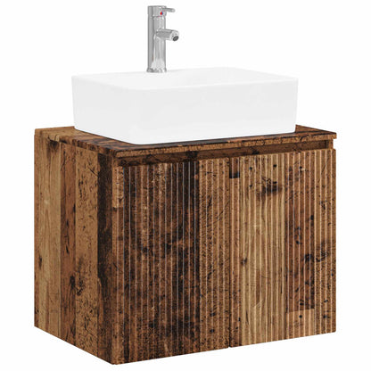 vidaXL Bathroom Furniture Set Old Wood Engineered Wood