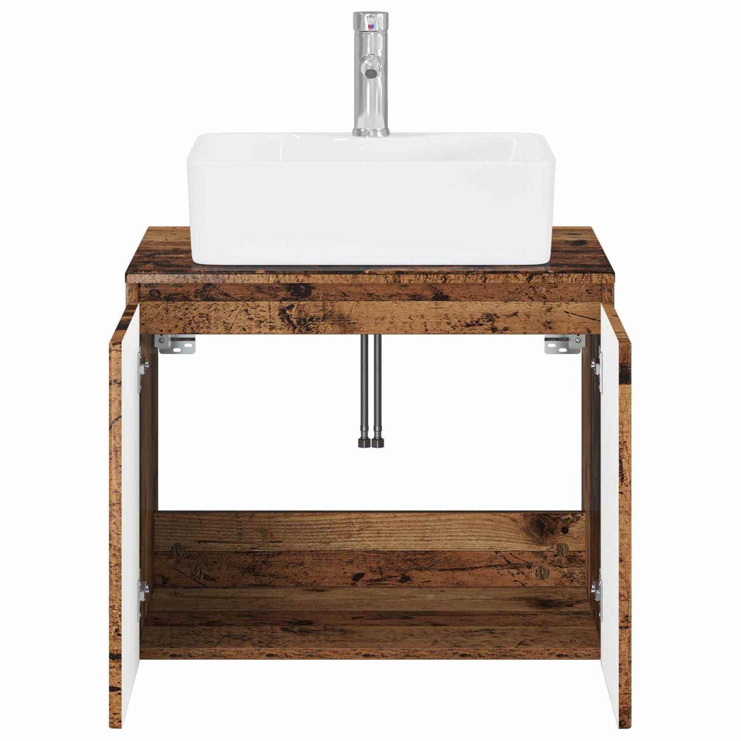 vidaXL Bathroom Furniture Set Old Wood Engineered Wood