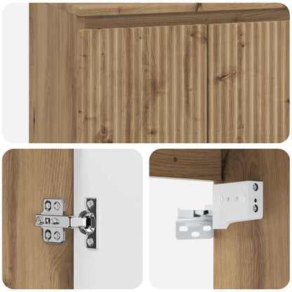 vidaXL Bathroom Furniture Set Artisan Oak Engineered Wood