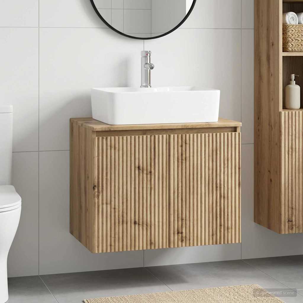 vidaXL Bathroom Furniture Set Artisan Oak Engineered Wood