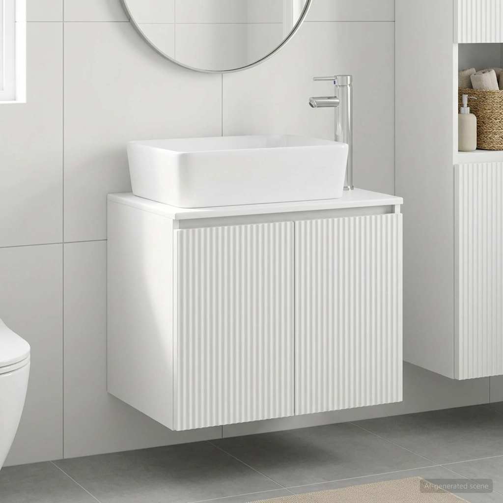 vidaXL Bathroom Furniture Set White Engineered Wood