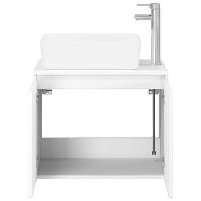 vidaXL Bathroom Furniture Set White Engineered Wood