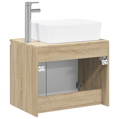 vidaXL Bathroom Furniture Set Sonoma Oak Engineered Wood