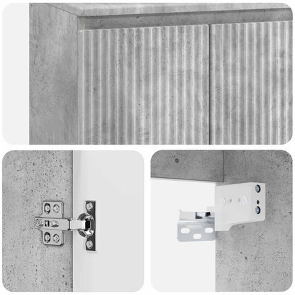 vidaXL Bathroom Furniture Set Concrete Grey Engineered Wood