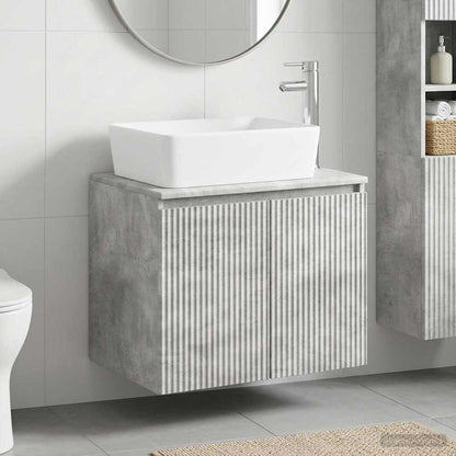 vidaXL Bathroom Furniture Set Concrete Grey Engineered Wood