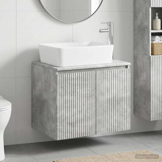 vidaXL Bathroom Furniture Set Concrete Grey Engineered Wood