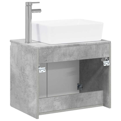 vidaXL Bathroom Furniture Set Concrete Grey Engineered Wood