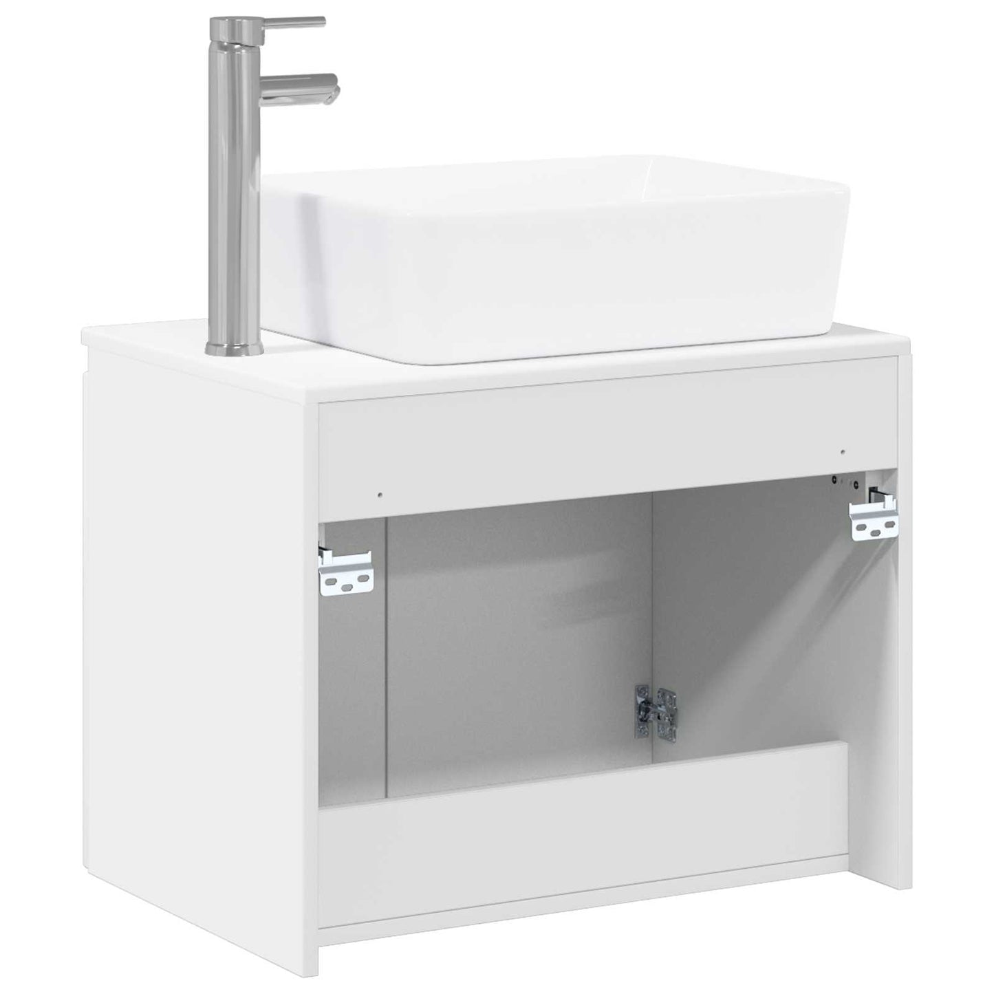 vidaXL Bathroom Furniture Set High Gloss White Engineered Wood