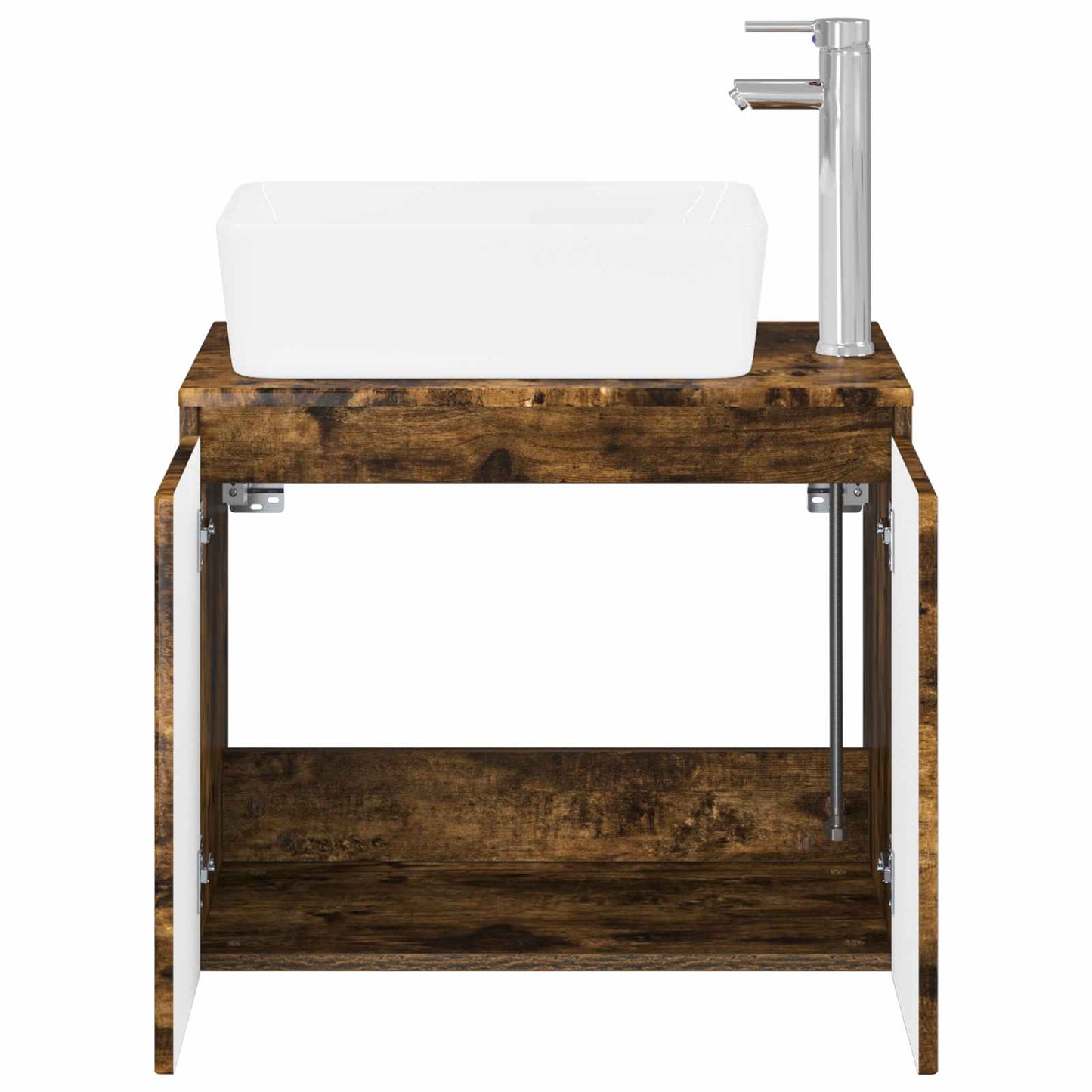 vidaXL Bathroom Furniture Set Smoked Oak Engineered Wood