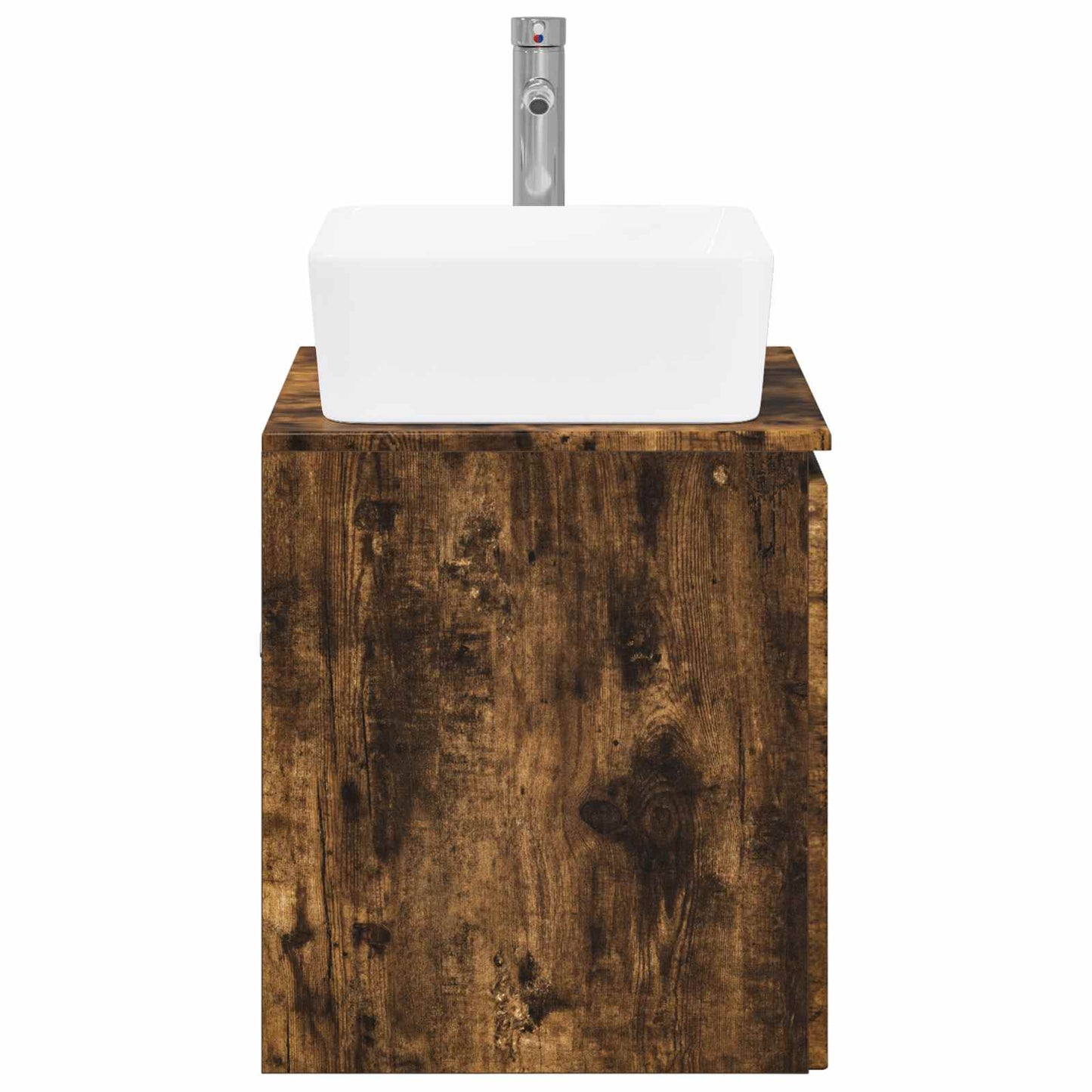 vidaXL Bathroom Furniture Set Smoked Oak Engineered Wood