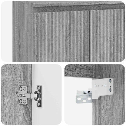 vidaXL Bathroom Furniture Set Grey Sonoma Engineered Wood