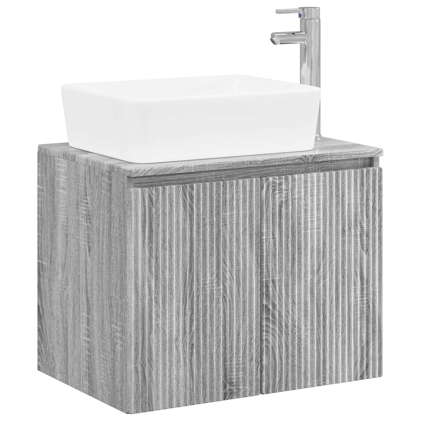 vidaXL Bathroom Furniture Set Grey Sonoma Engineered Wood