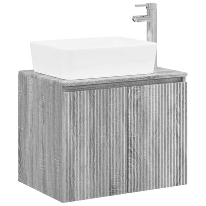 vidaXL Bathroom Furniture Set Grey Sonoma Engineered Wood