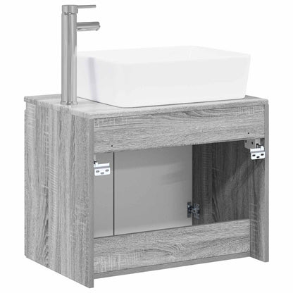 vidaXL Bathroom Furniture Set Grey Sonoma Engineered Wood