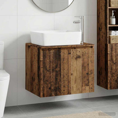 vidaXL Bathroom Furniture Set Old Wood Engineered Wood
