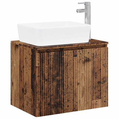 vidaXL Bathroom Furniture Set Old Wood Engineered Wood