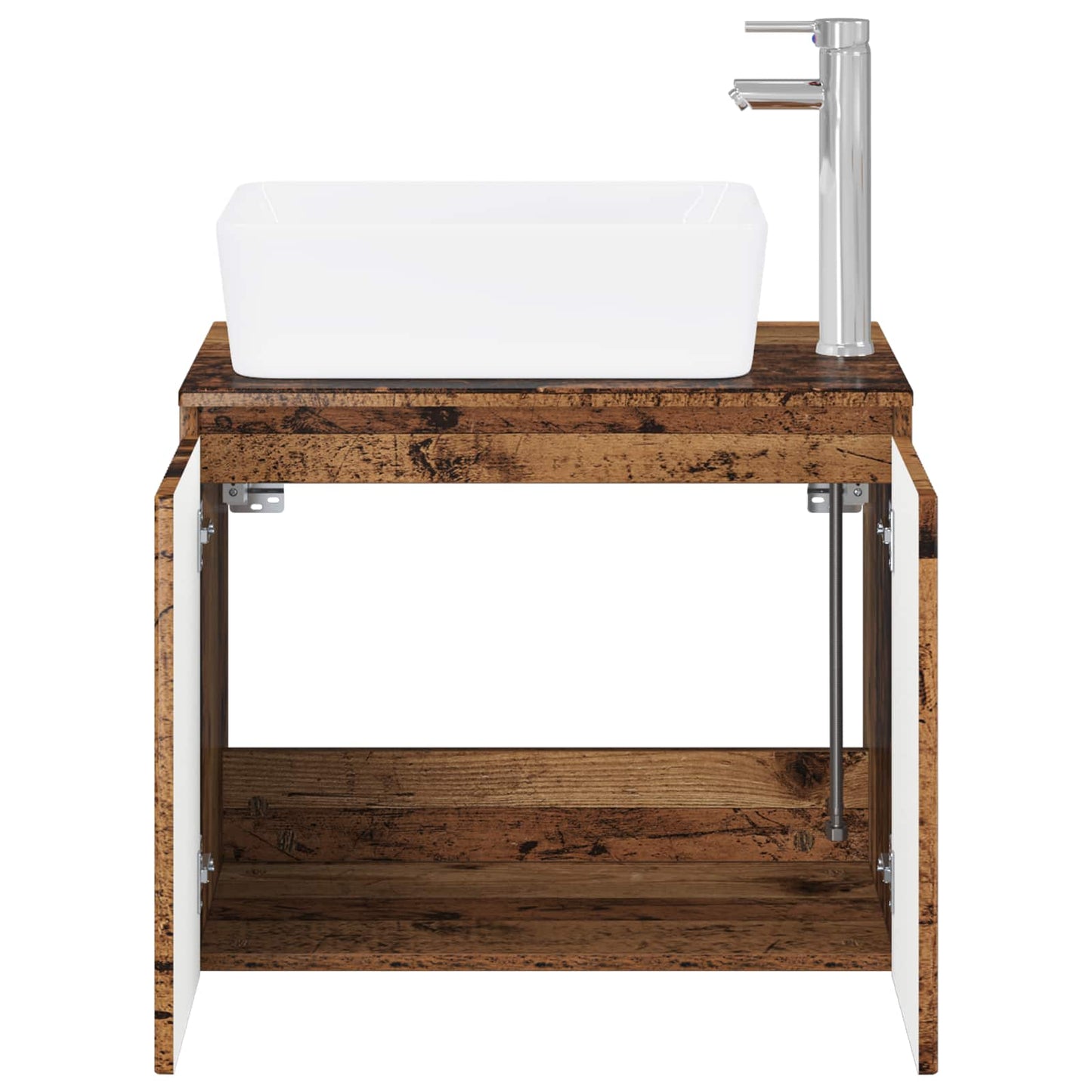 vidaXL Bathroom Furniture Set Old Wood Engineered Wood