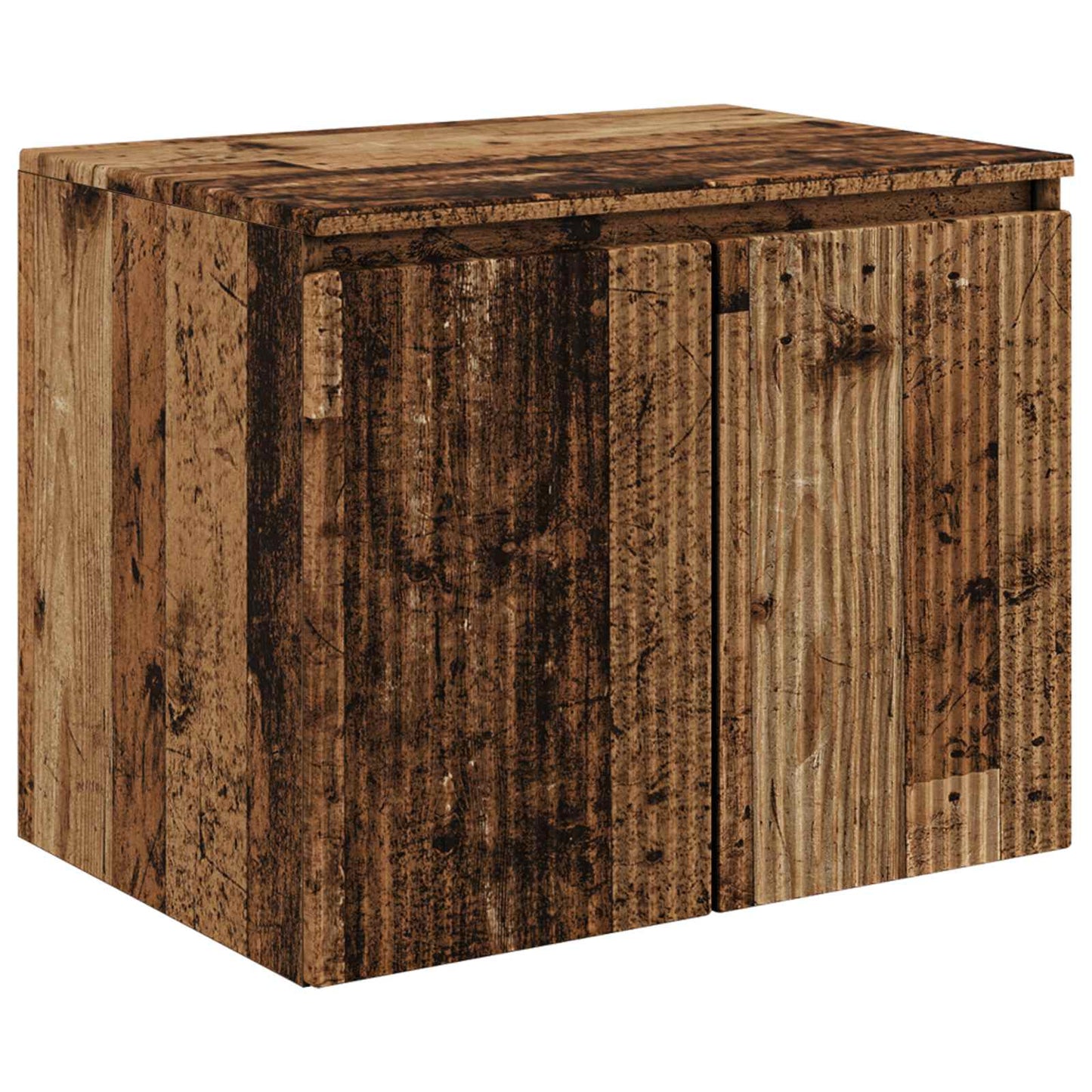 vidaXL Bathroom Furniture Set Old Wood Engineered Wood