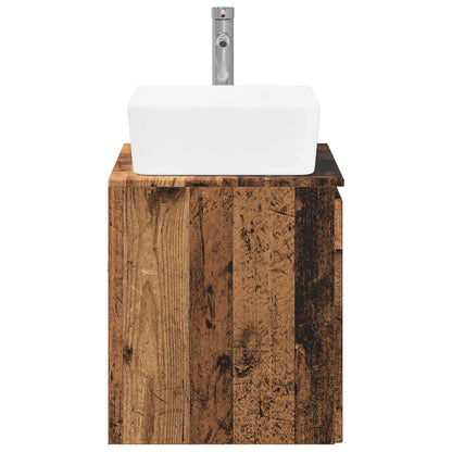 vidaXL Bathroom Furniture Set Old Wood Engineered Wood