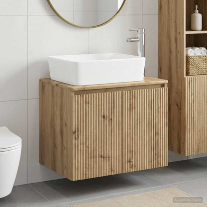 vidaXL Bathroom Furniture Set Artisan Oak Engineered Wood