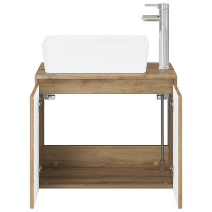 vidaXL Bathroom Furniture Set Artisan Oak Engineered Wood