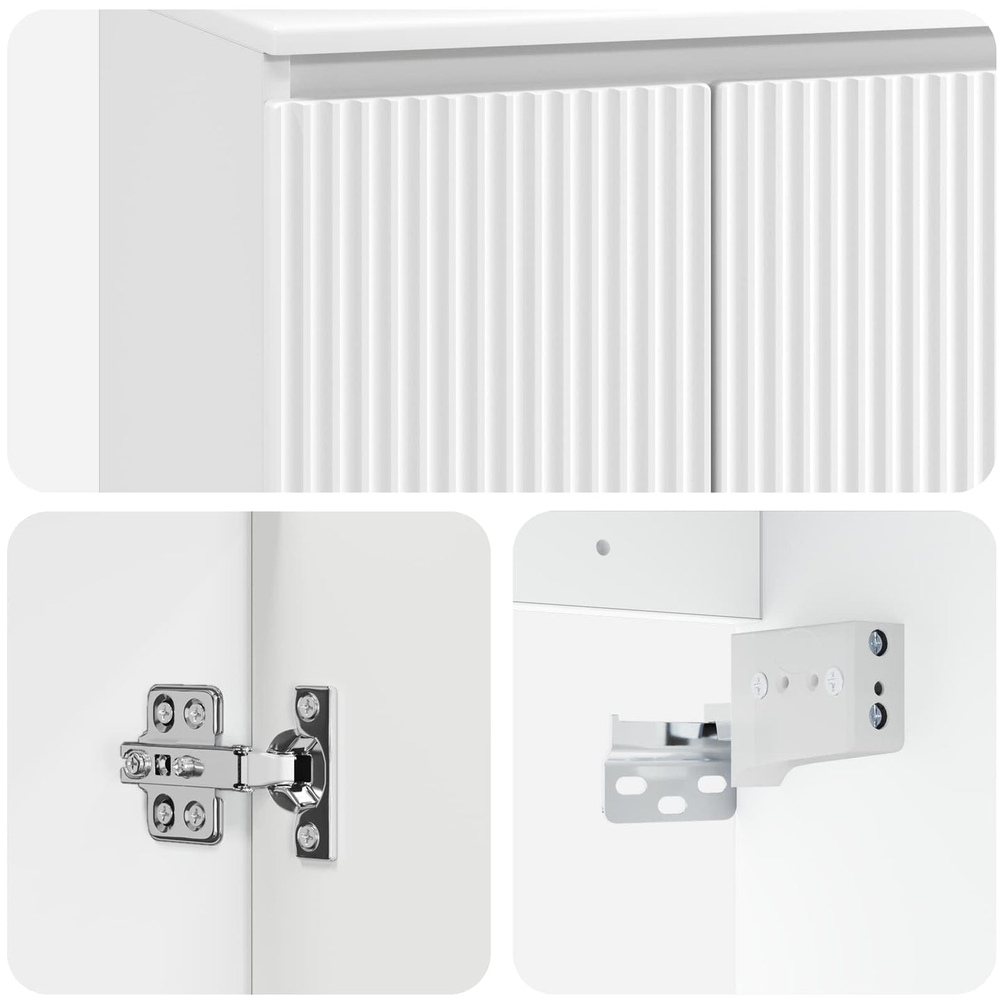 vidaXL Bathroom Furniture Set White Engineered Wood