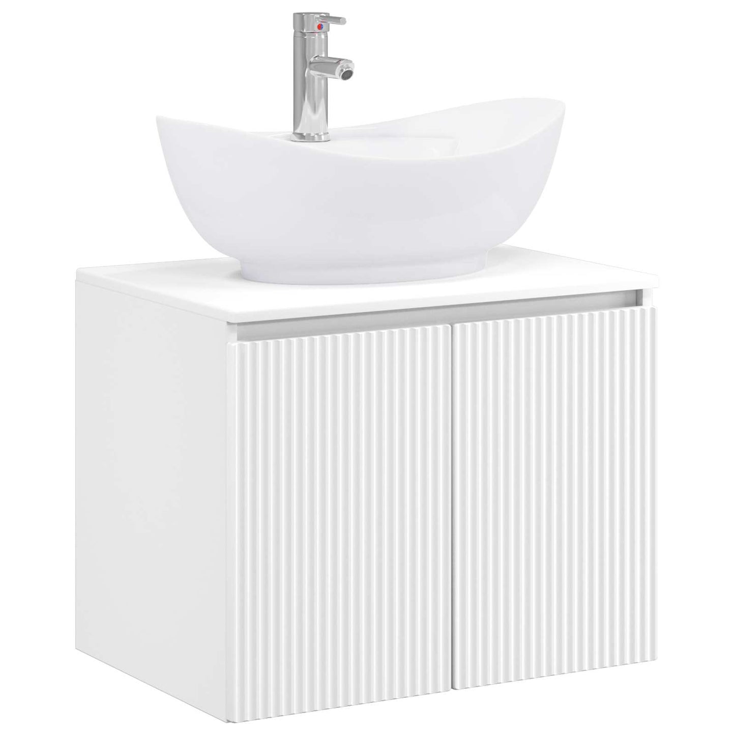 vidaXL Bathroom Furniture Set White Engineered Wood
