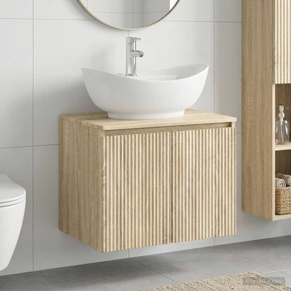 vidaXL Bathroom Furniture Set Sonoma Oak Engineered Wood
