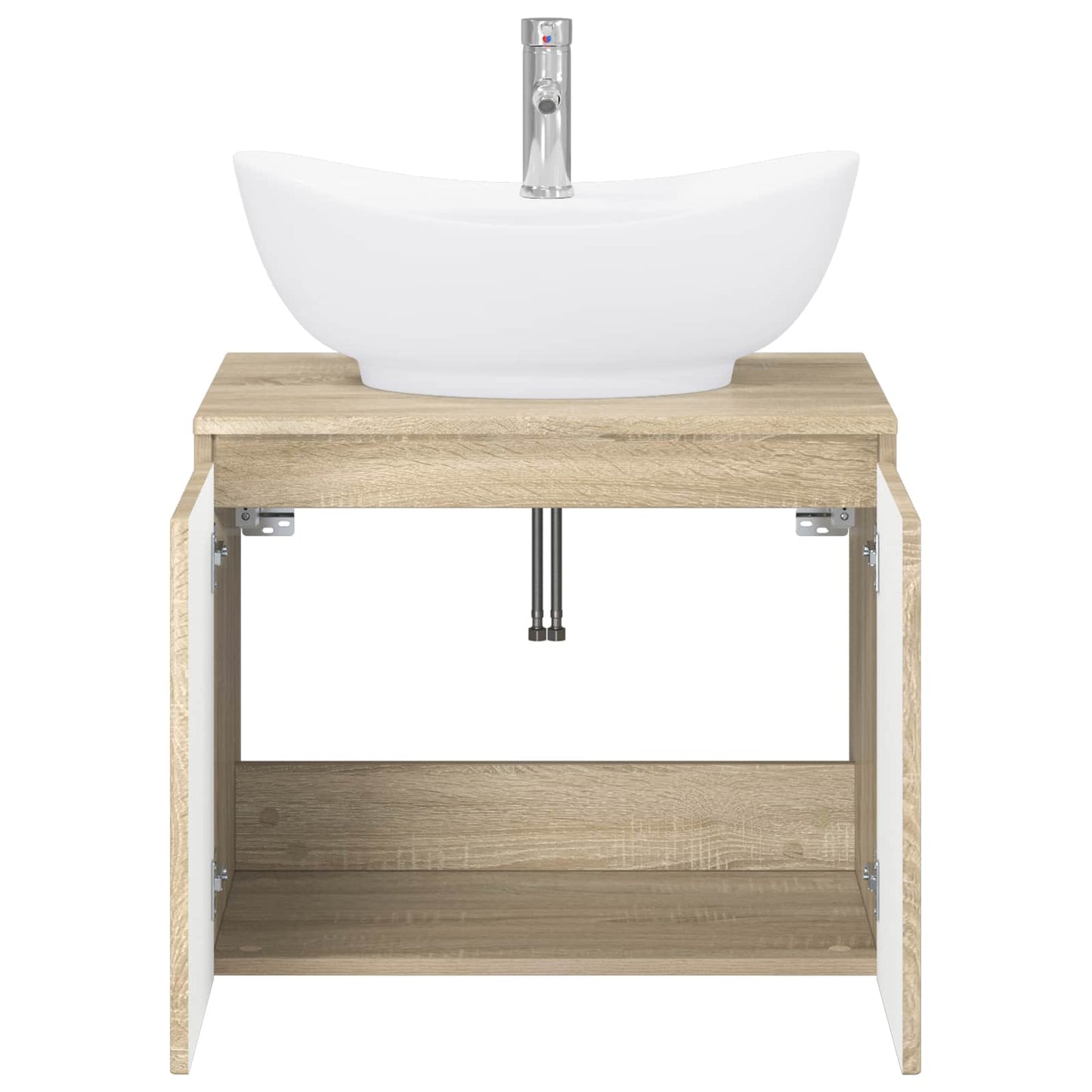 vidaXL Bathroom Furniture Set Sonoma Oak Engineered Wood