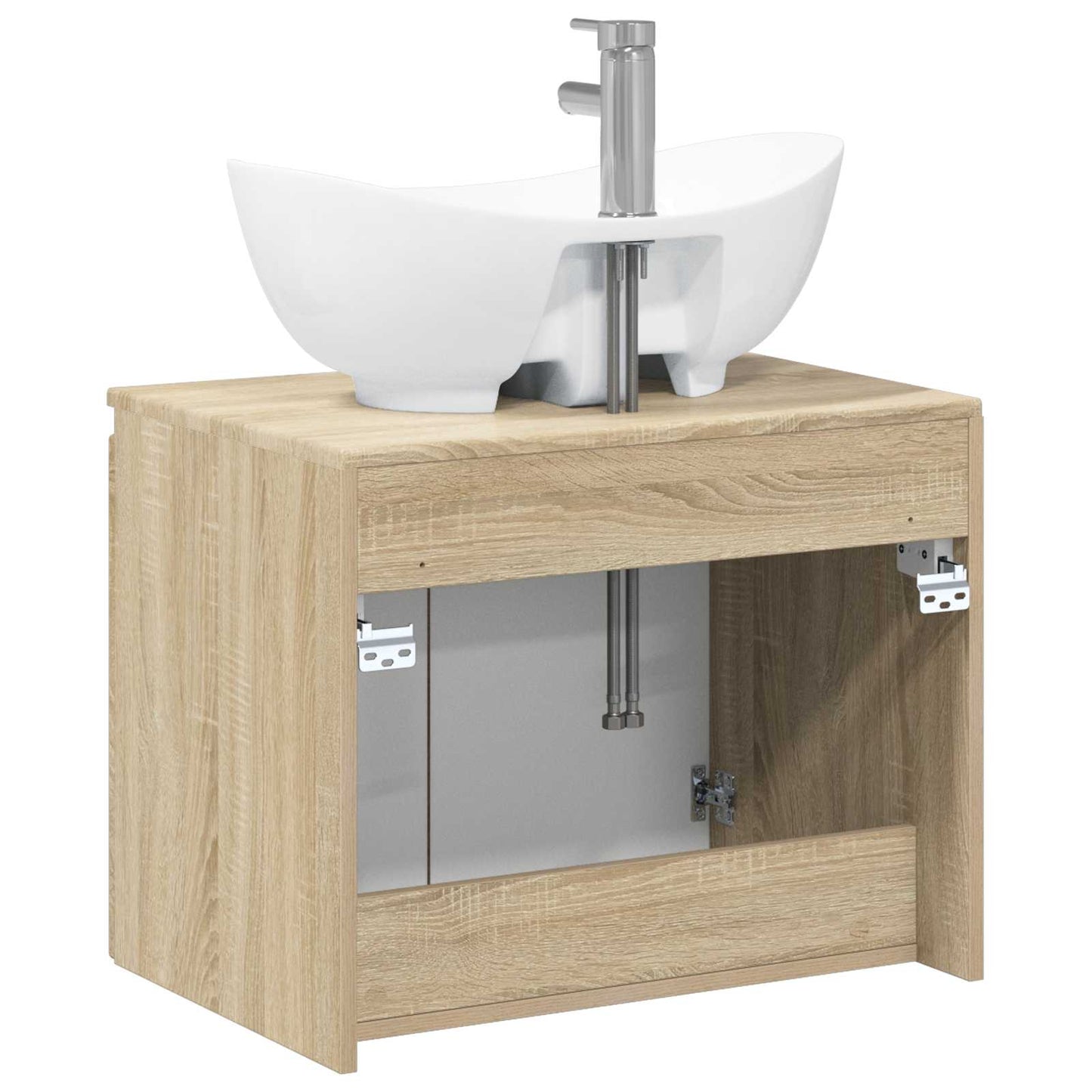 vidaXL Bathroom Furniture Set Sonoma Oak Engineered Wood