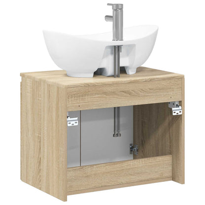 vidaXL Bathroom Furniture Set Sonoma Oak Engineered Wood