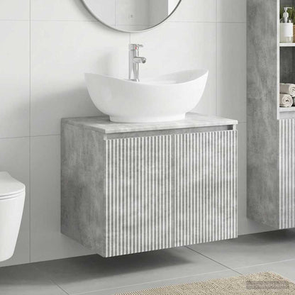 vidaXL Bathroom Furniture Set Concrete Grey Engineered Wood
