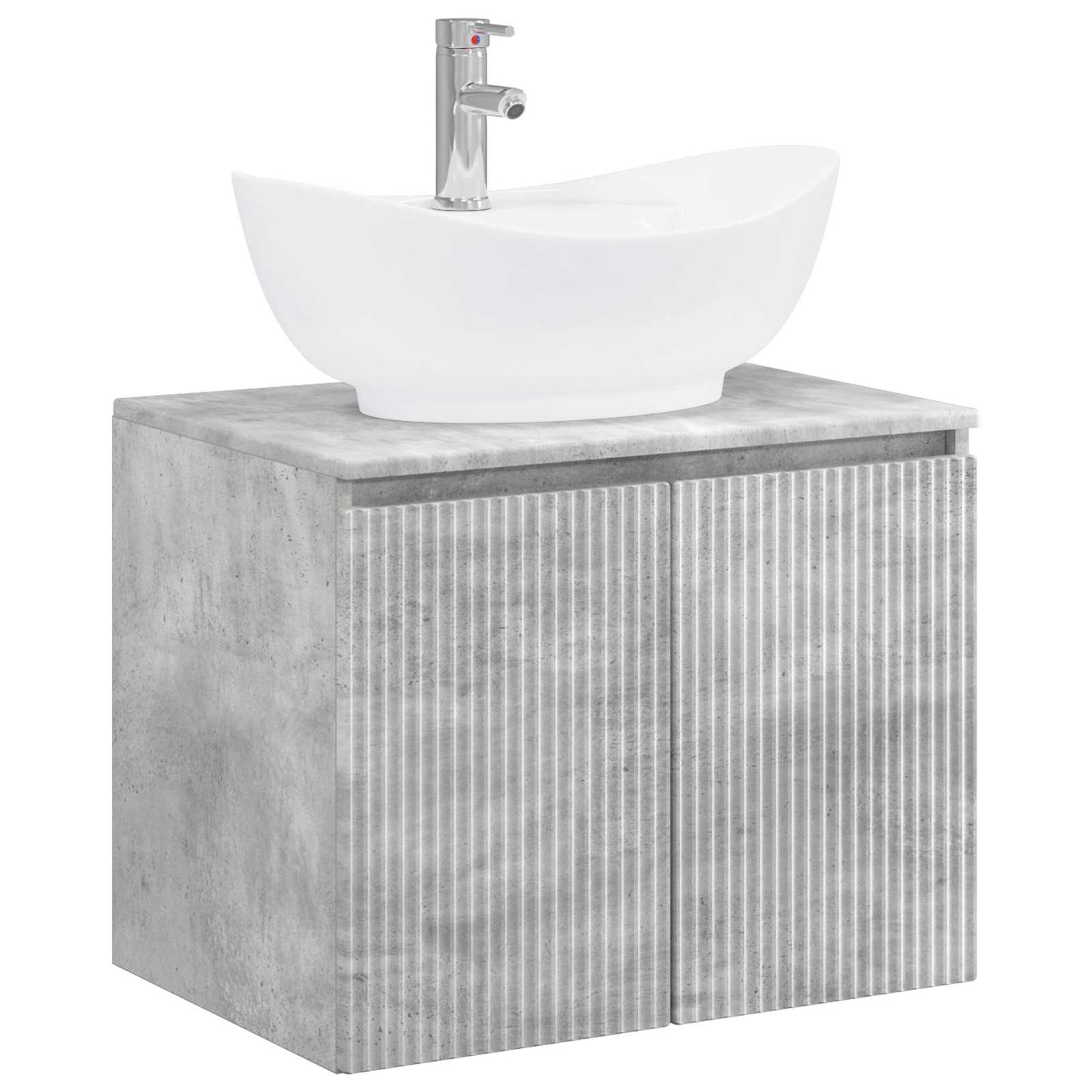 vidaXL Bathroom Furniture Set Concrete Grey Engineered Wood