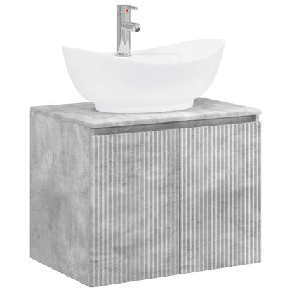 vidaXL Bathroom Furniture Set Concrete Grey Engineered Wood