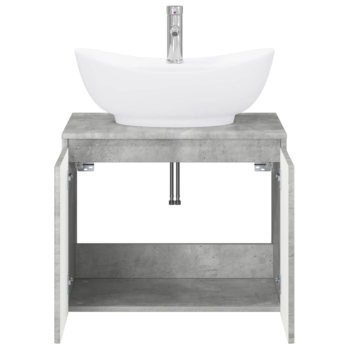 vidaXL Bathroom Furniture Set Concrete Grey Engineered Wood