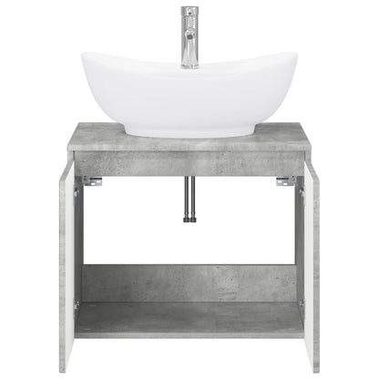 vidaXL Bathroom Furniture Set Concrete Grey Engineered Wood