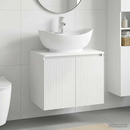 vidaXL Bathroom Furniture Set High Gloss White Engineered Wood